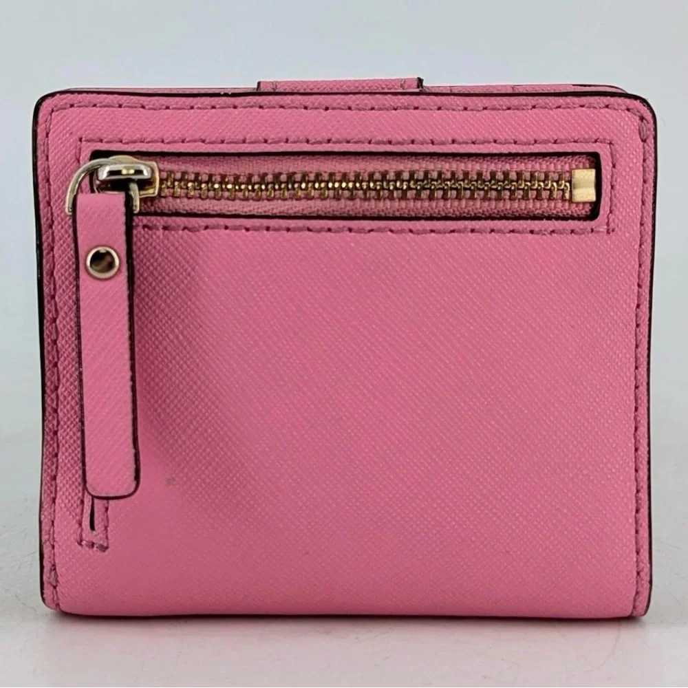 Kate Spade Juliette Small Bifold Wallet in pink Saffiano leather - Picture 3 of 8